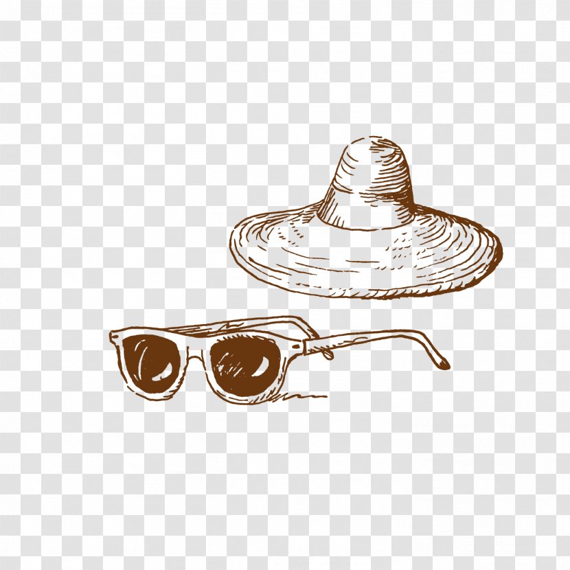 Drawing Poster Illustration - Architecture - Hat Sunglasses Transparent PNG