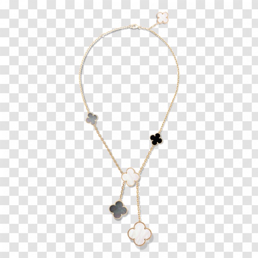 Van Cleef & Arpels Necklace Colored Gold Charms Pendants Pearl - White Transparent PNG