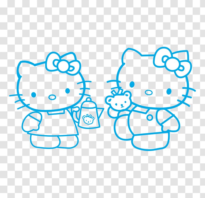 Hello Kitty Coloring Book Image Drawing Paint - Silhouette - Ktkatze Transparent PNG