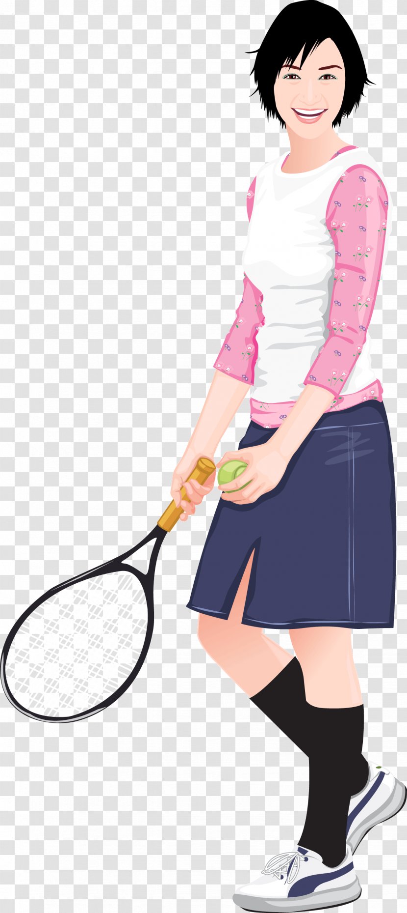 Euclidean Vector Tennis Sport Clip Art - Tree - Sunshine Player Transparent PNG