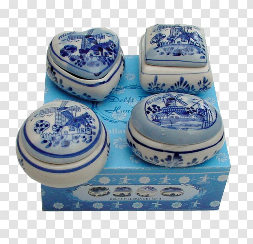 Ceramic Blue And White Pottery Porcelain - Medicine Box Transparent PNG