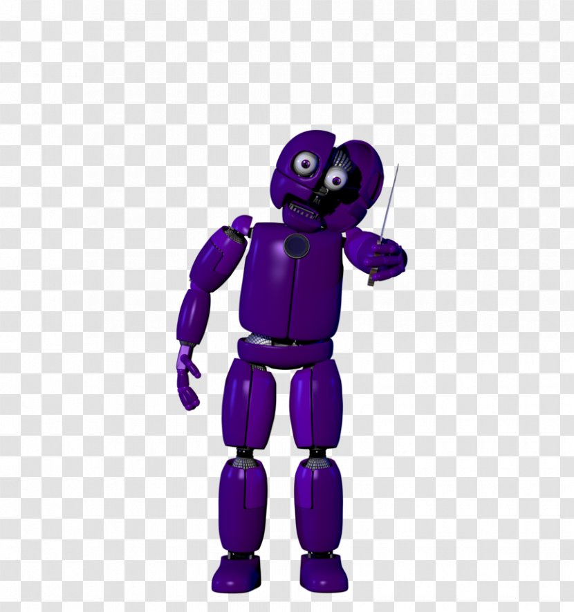 Five Nights At Freddy's: Sister Location Freddy's 2 Animatronics Endoskeleton Robot - Purple Transparent PNG