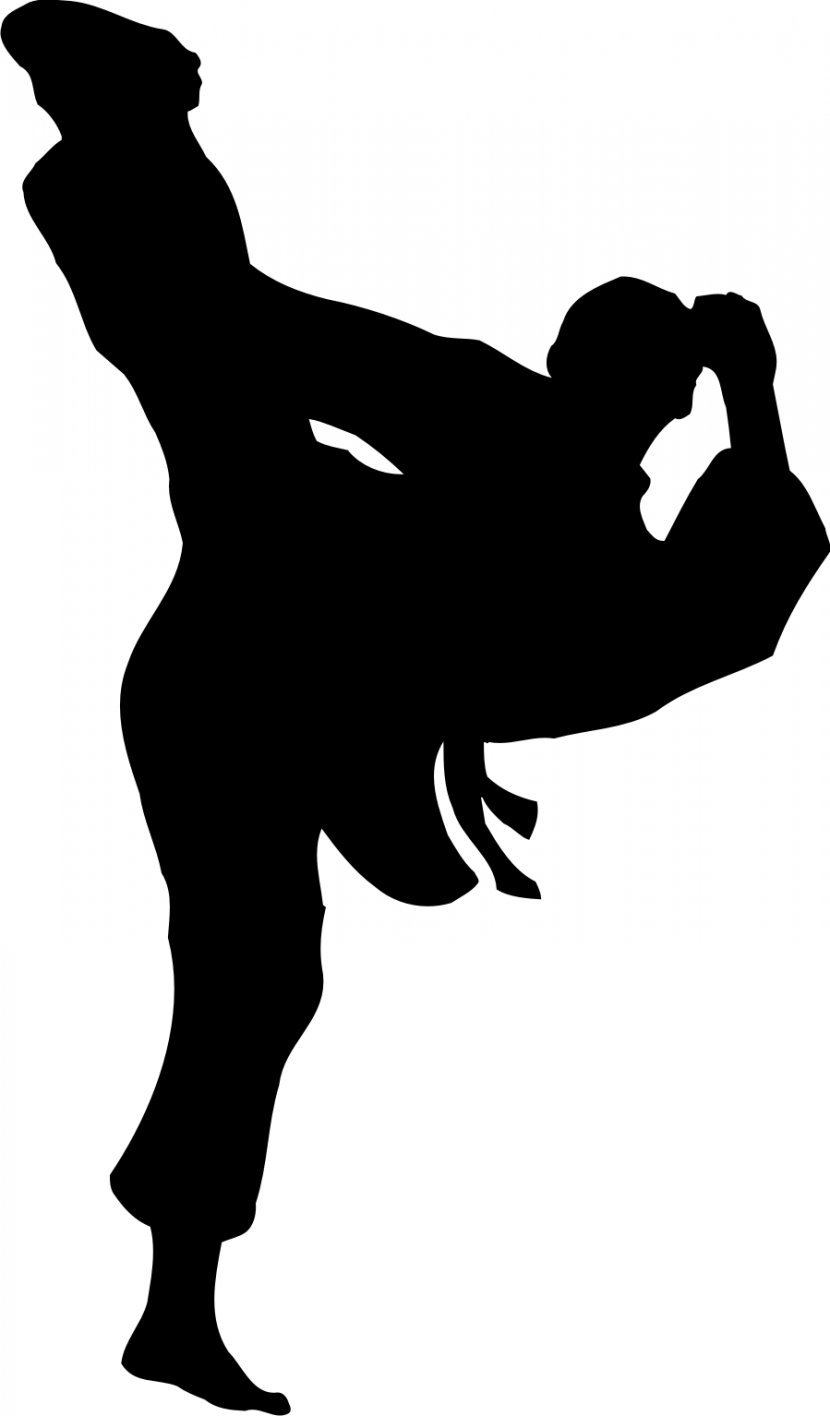 Male Silhouette Character White Clip Art - Joint - Karate Transparent PNG