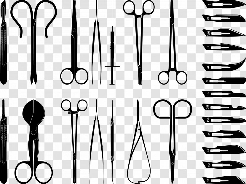 Surgical Instrument Medicine Medical Equipment Surgery Clip Art - Device - Various Knives For Transparent PNG