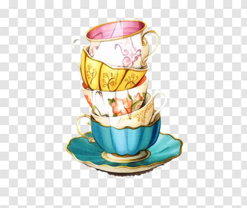 Paper Background - Sublimation - Plate Tea Set Transparent PNG