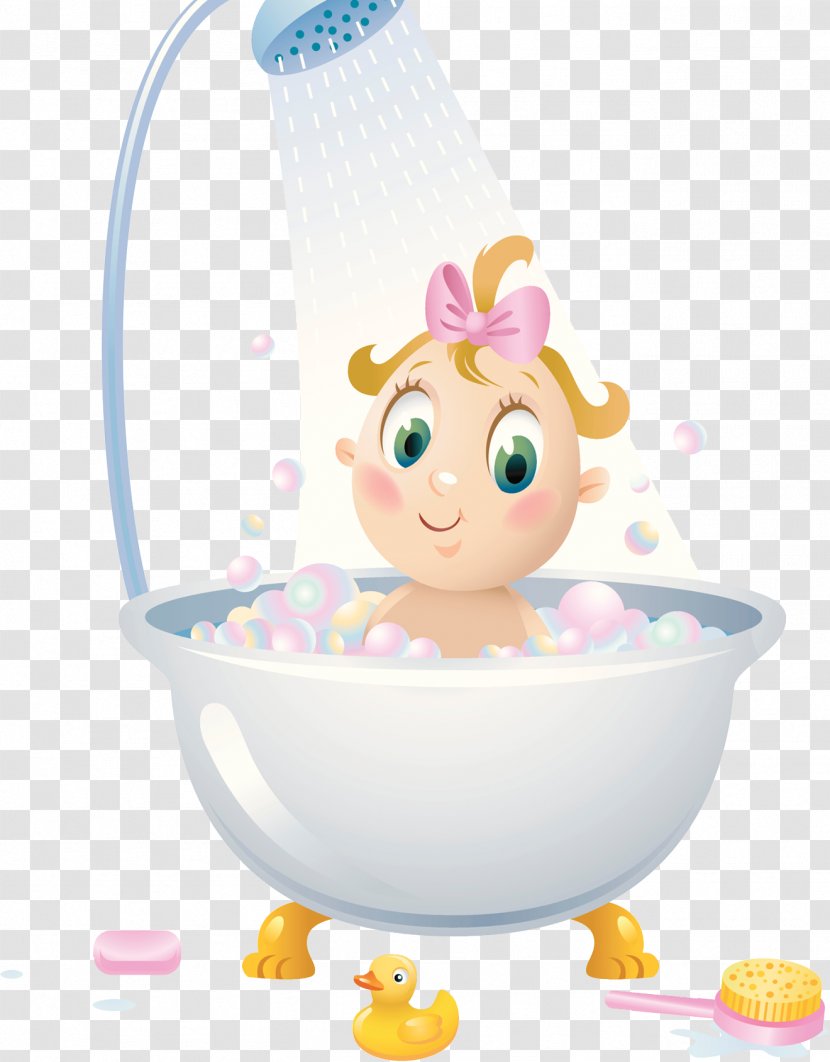 Shower Bathroom Child Bathtub Illustration - With Transparent PNG