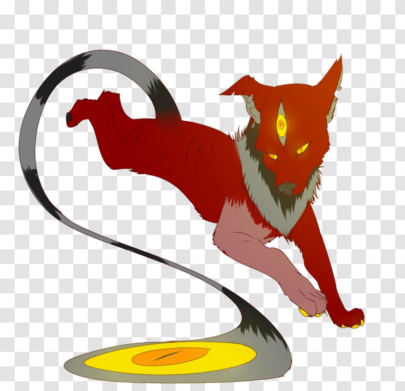 Red Fox Cat Dog Illustration Clip Art Transparent PNG