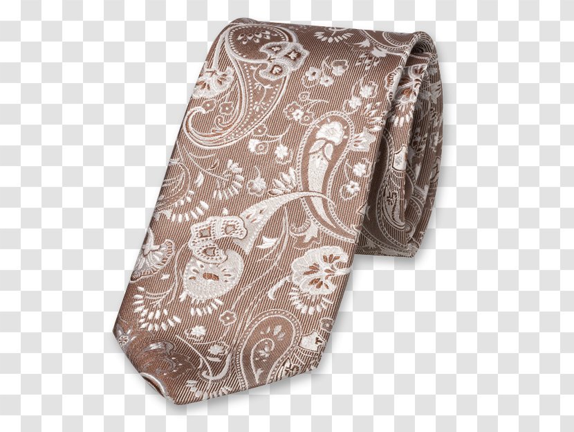 Paisley Necktie Silk Motif Blue - Brown - Paisly Transparent PNG