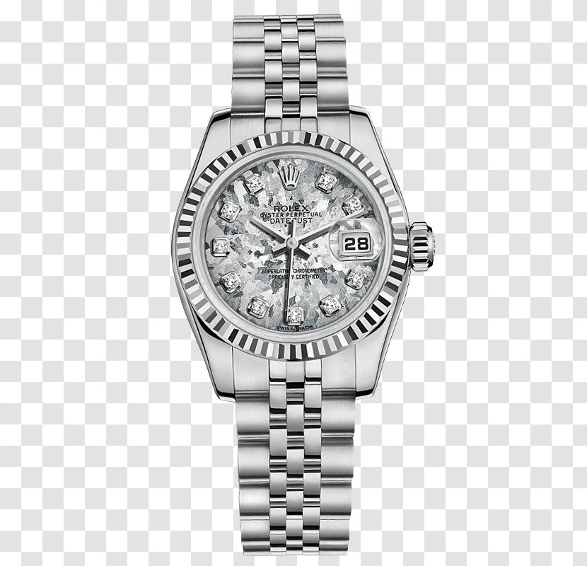 Rolex Datejust Daytona Watch Diamond - Metal - Watches Female Form Silver Transparent PNG