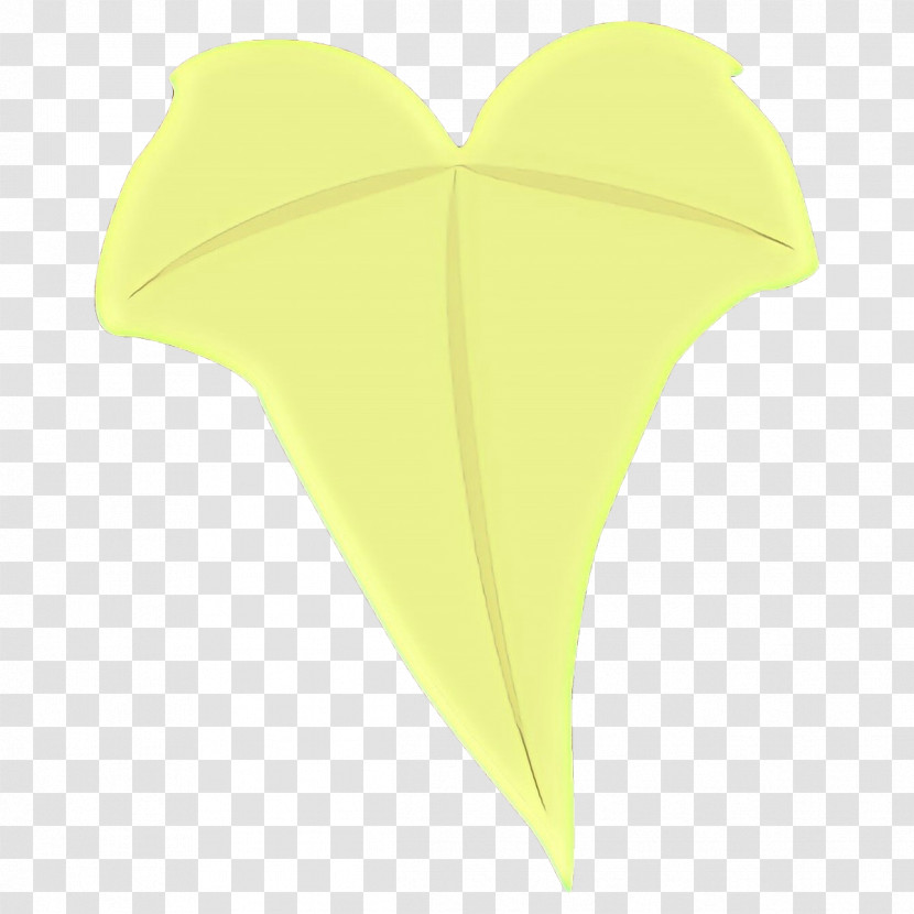 Yellow Leaf Heart Petal Plant Transparent PNG