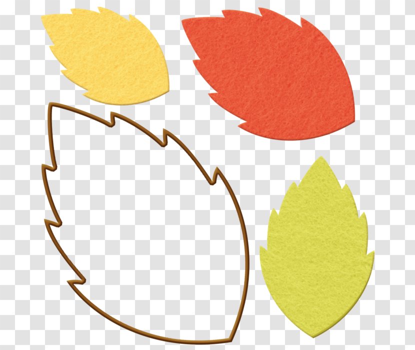 Leaf Shape Petal Yellow - Stencil Transparent PNG