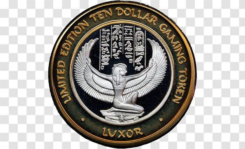 Luxor Las Vegas Coin Medal Silver Strike Court Liberty - Watercolor Transparent PNG