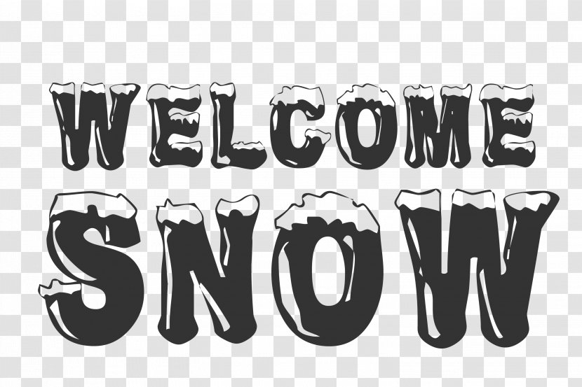 Welcome Snow. - Monochrome - Brand Transparent PNG