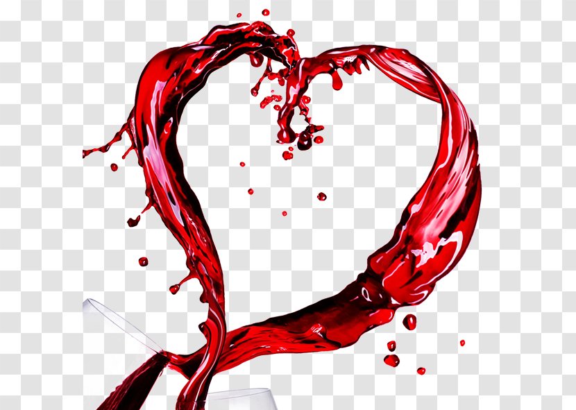 Red Wine Ice Dessert Common Grape Vine - Cartoon - Love Posters Transparent PNG