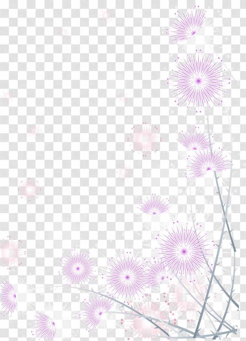 Textile Petal Pink Pattern - Lilac - Purple Dandelion Transparent PNG