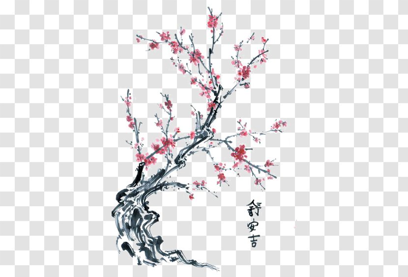 Drawing Cherry Blossom Tree - Plum Transparent PNG
