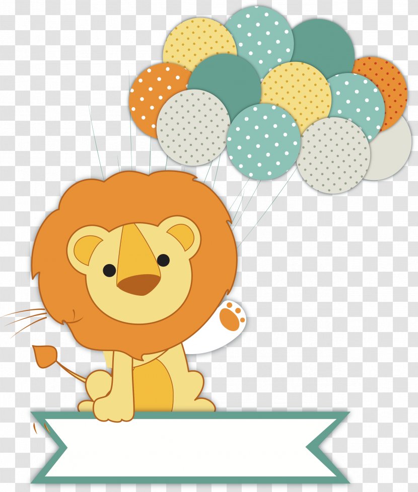 Wedding Invitation Lion Baby Shower Infant - Birthday - Cartoon Vector Transparent PNG