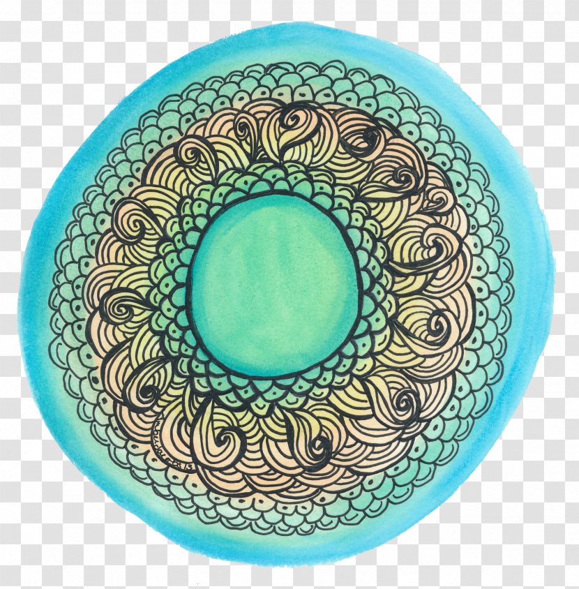Watercolor Painting Turquoise 0 Teal - Microsoft Azure - Circle Transparent PNG