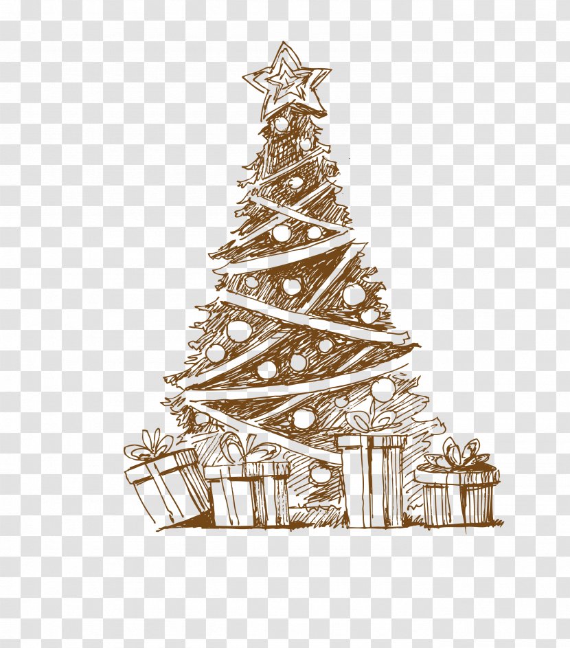 Christmas Tree Santa Claus Coat Rack Ornament - Snowflake - Vector Transparent PNG