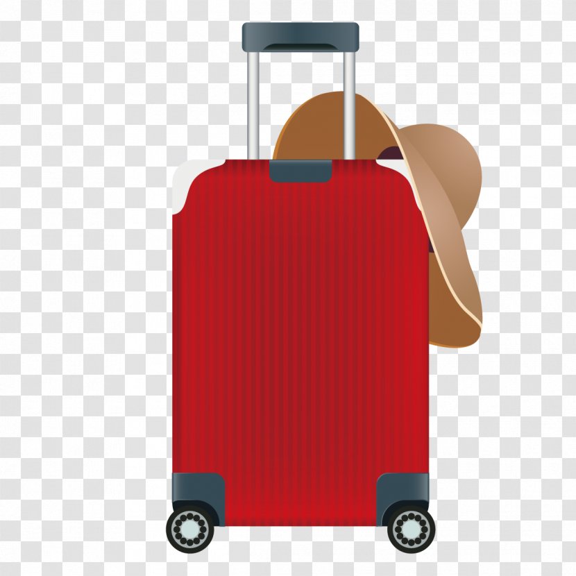 Travel Woman Icon - Red - Vector Suitcase Transparent PNG