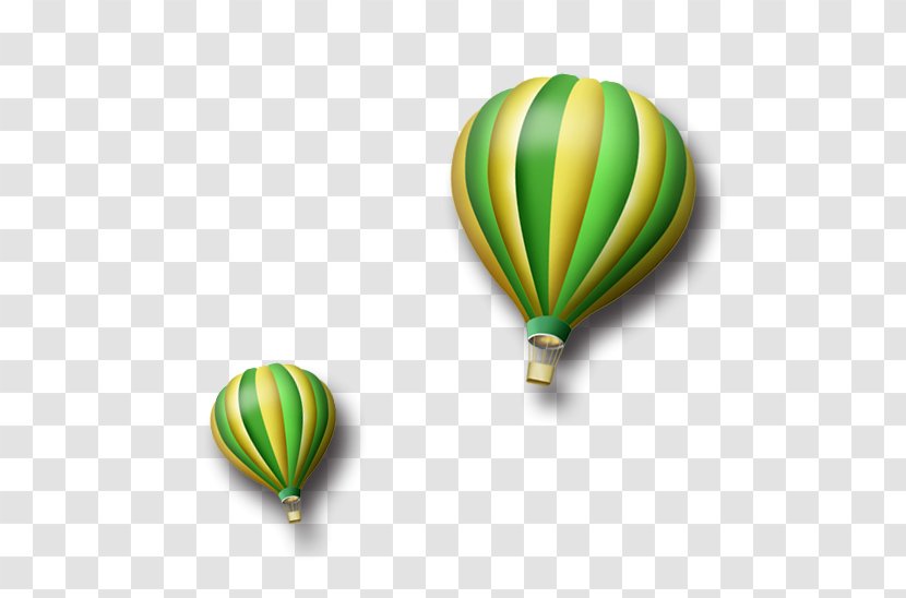 Green Hot Air Balloon - Designer Transparent PNG