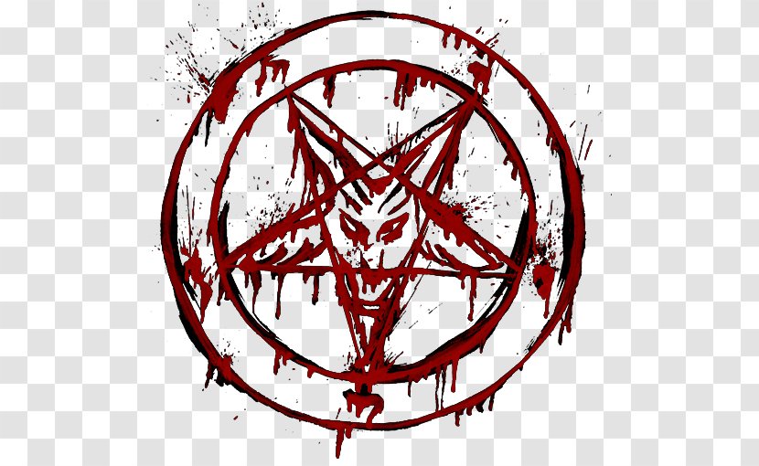 Sigil Of Baphomet Pentagram Satanism - Black And White - Symbol Transparent PNG
