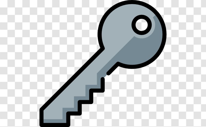 Door Key - Black And White Transparent PNG