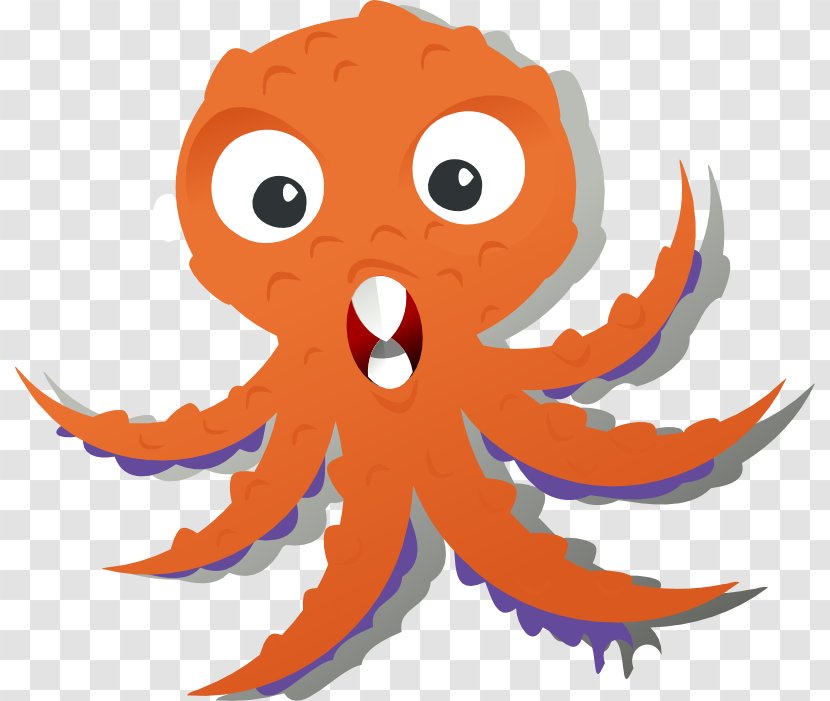 Octopus Cartoon Monster Clip Art - Pixabay - Octopuses Transparent PNG