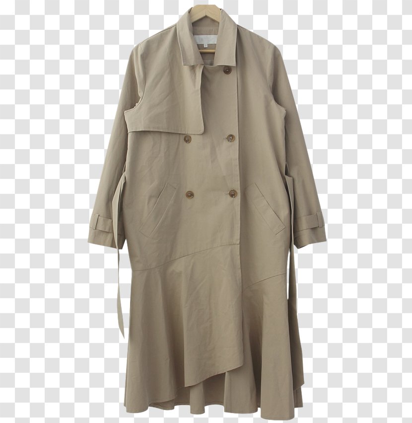 Trench Coat Clothes Hanger Khaki Overcoat Clothing Transparent PNG