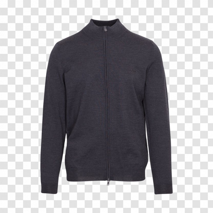 Hoodie T-shirt Sweater Crew Neck Polo Shirt - Black Transparent PNG
