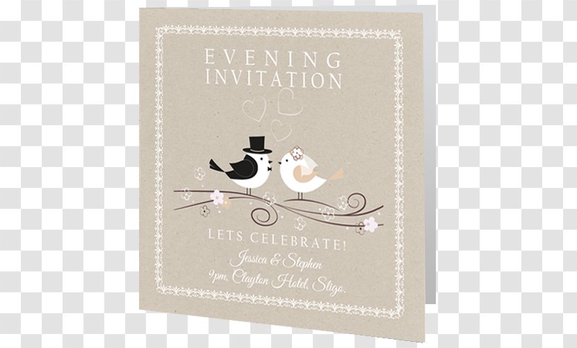Wedding Invitation Ireland Bird Ceremony - Invite Transparent PNG