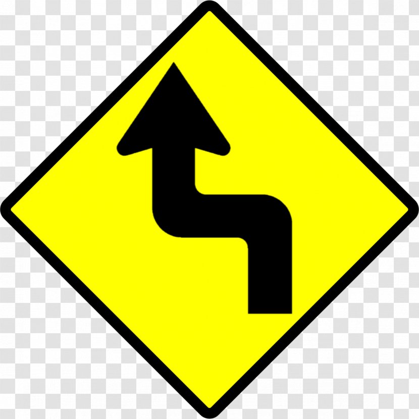 Reverse Curve Manual On Uniform Traffic Control Devices Warning Sign - Signage - Signs Transparent PNG