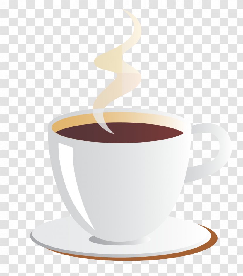 Coffee Cup Breakfast Cafe - Drinkware - Vector Transparent PNG