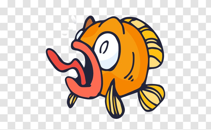 Cartoon Goldfish Clip Art - Orange - Fish Transparent PNG