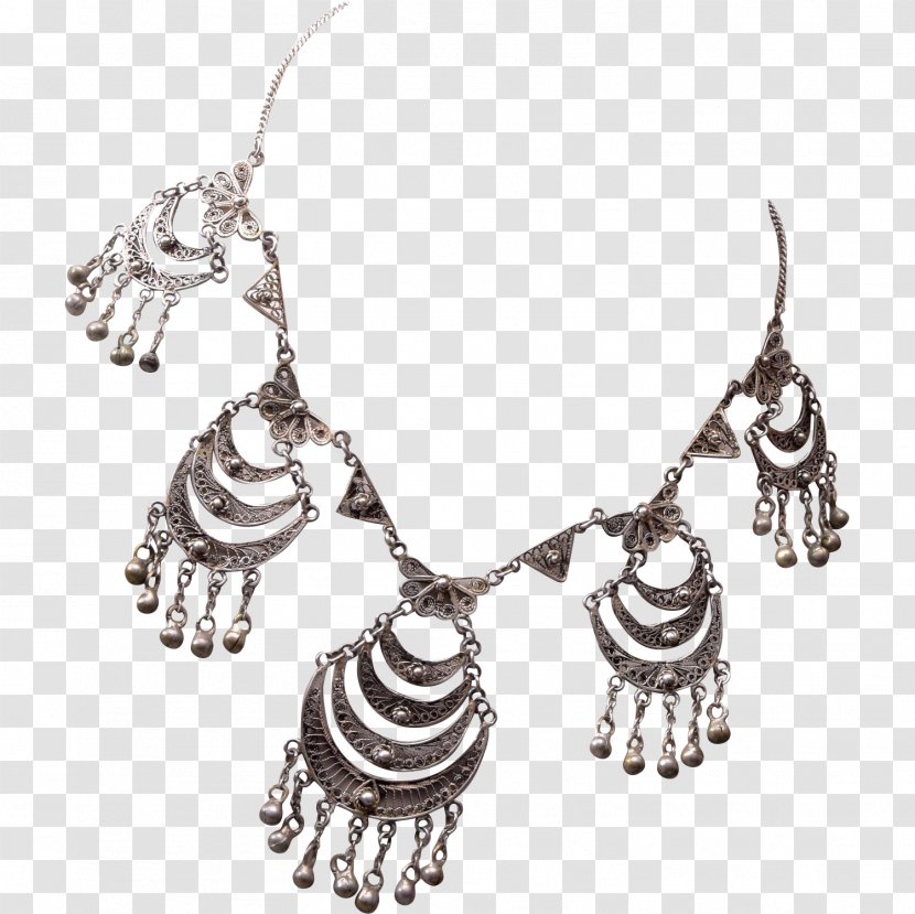 Earring Jewellery Silver Necklace Charms & Pendants Transparent PNG