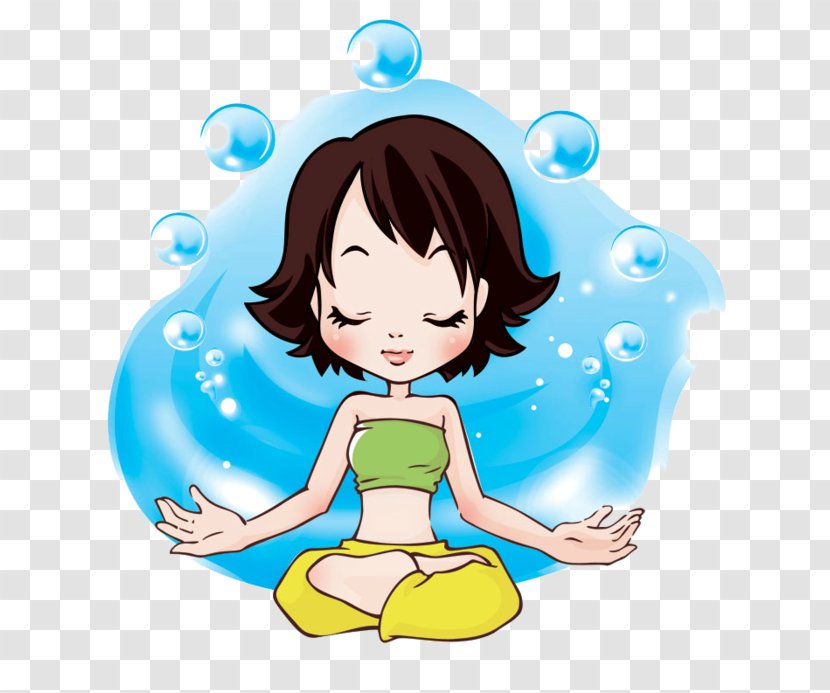 Yoga Cartoon Yogi - Watercolor Transparent PNG