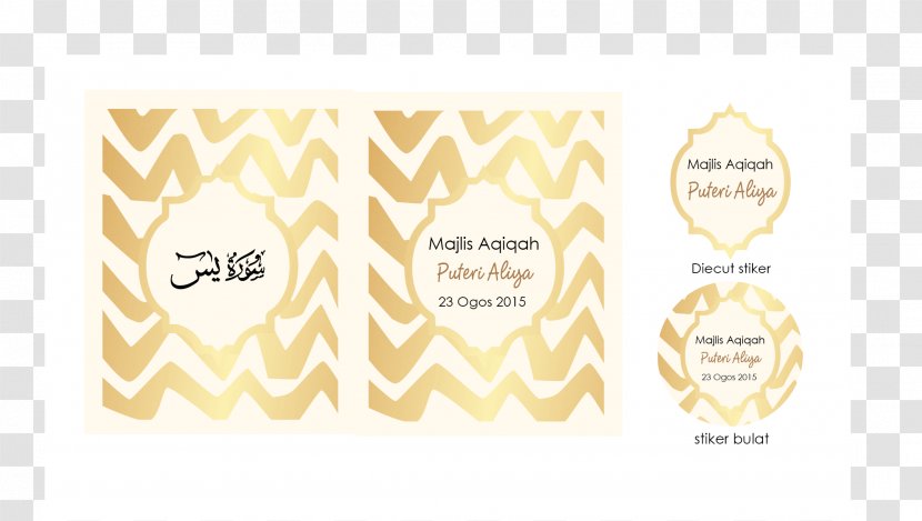 Paper Sticker Brand Label Aqiqah Transparent PNG