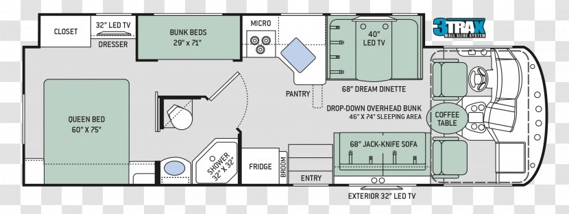 Thor Motor Coach Motorhome Campervans Industries Floor Plan Transparent PNG