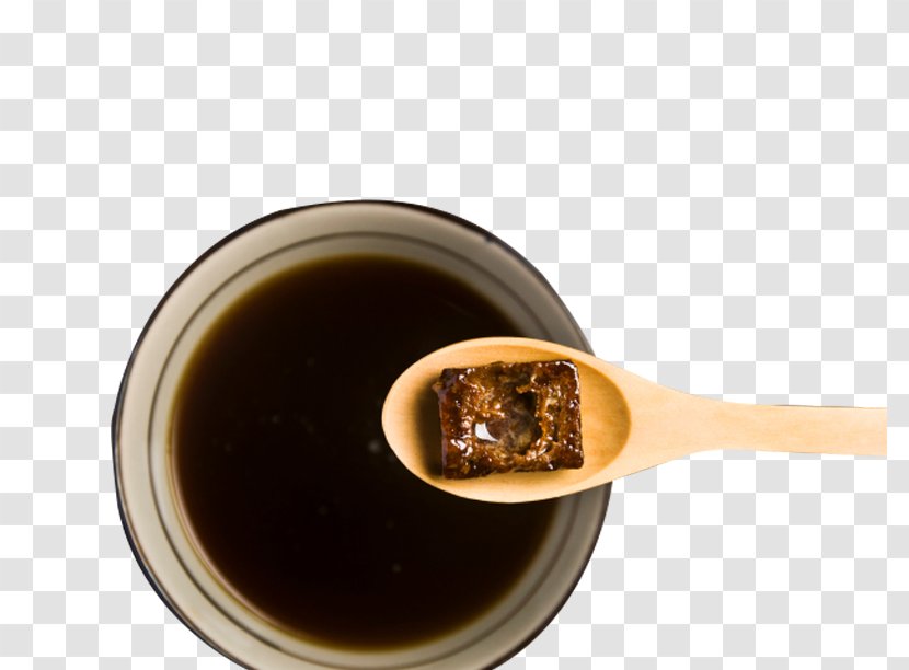 Tong Sui Saccharina Japonica Soup Mung Bean Brown Sugar - Espresso - The Material In Wooden Spoon Transparent PNG