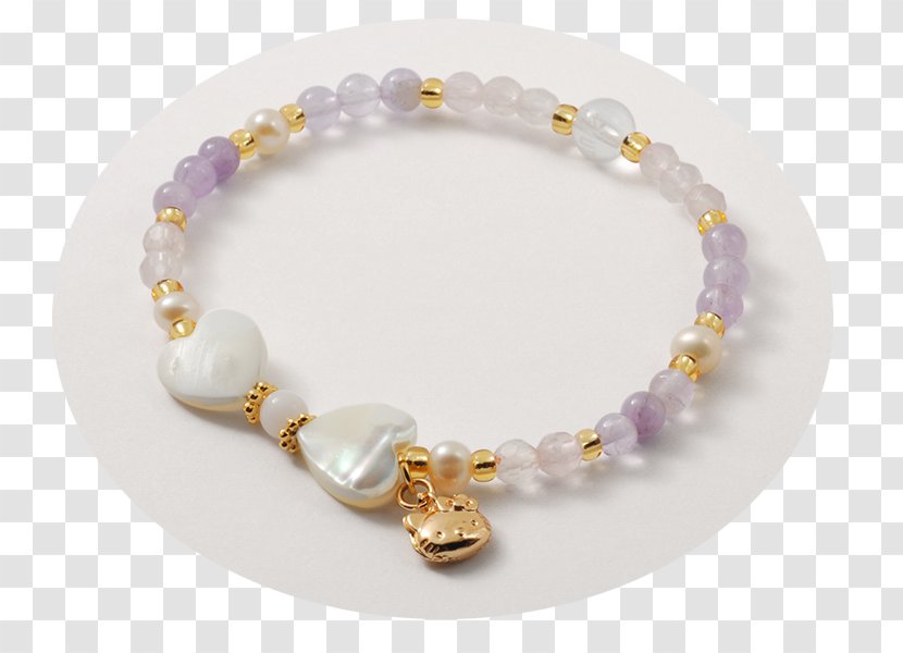 Amethyst Pearl Bracelet Bead Necklace Transparent PNG