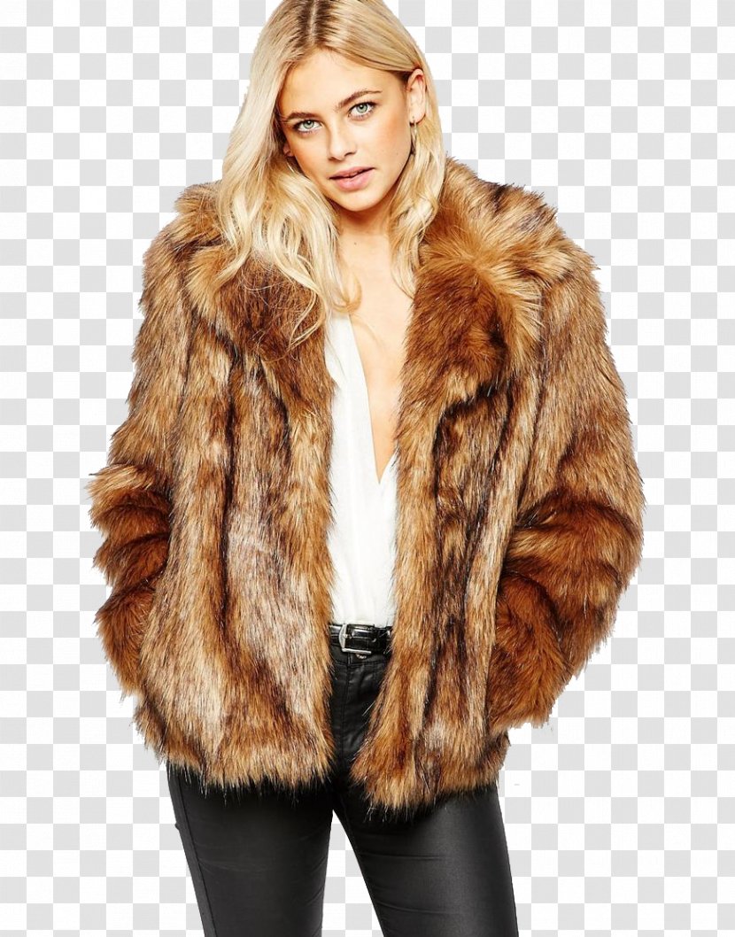 Fake Fur Clothing Coat Jacket Fashion - Collar - Warm Transparent PNG