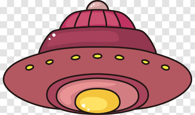 Cartoon Spacecraft Unidentified Flying Object Clip Art - Magenta - UFO Transparent PNG