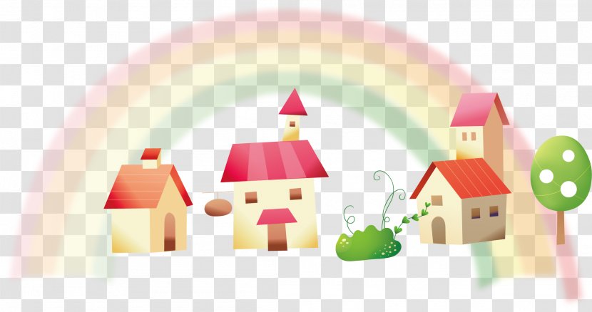 Cartoon Download - Magic - Rainbow Castle Transparent PNG