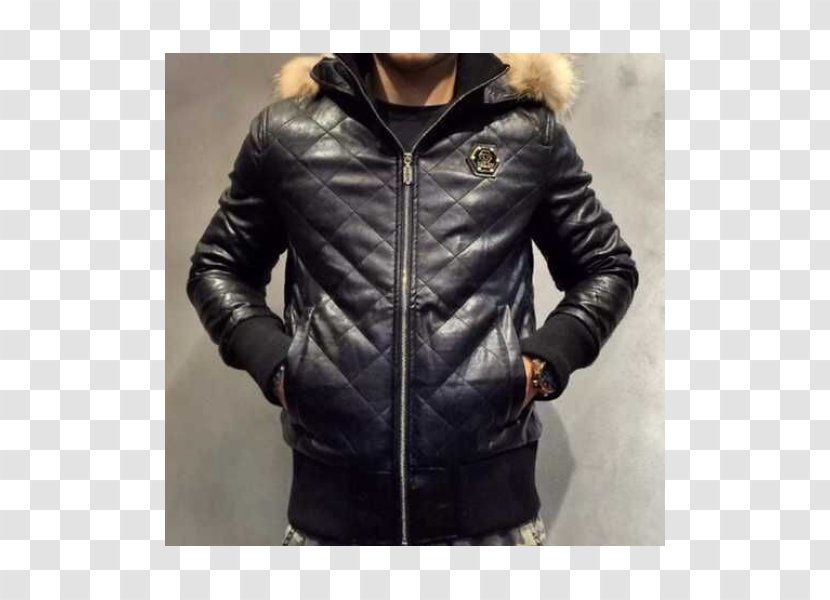 Leather Jacket - Hood - Plein Transparent PNG