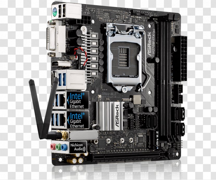 Intel Mini-ITX LGA 1151 Motherboard ASRock - Electronics Accessory Transparent PNG