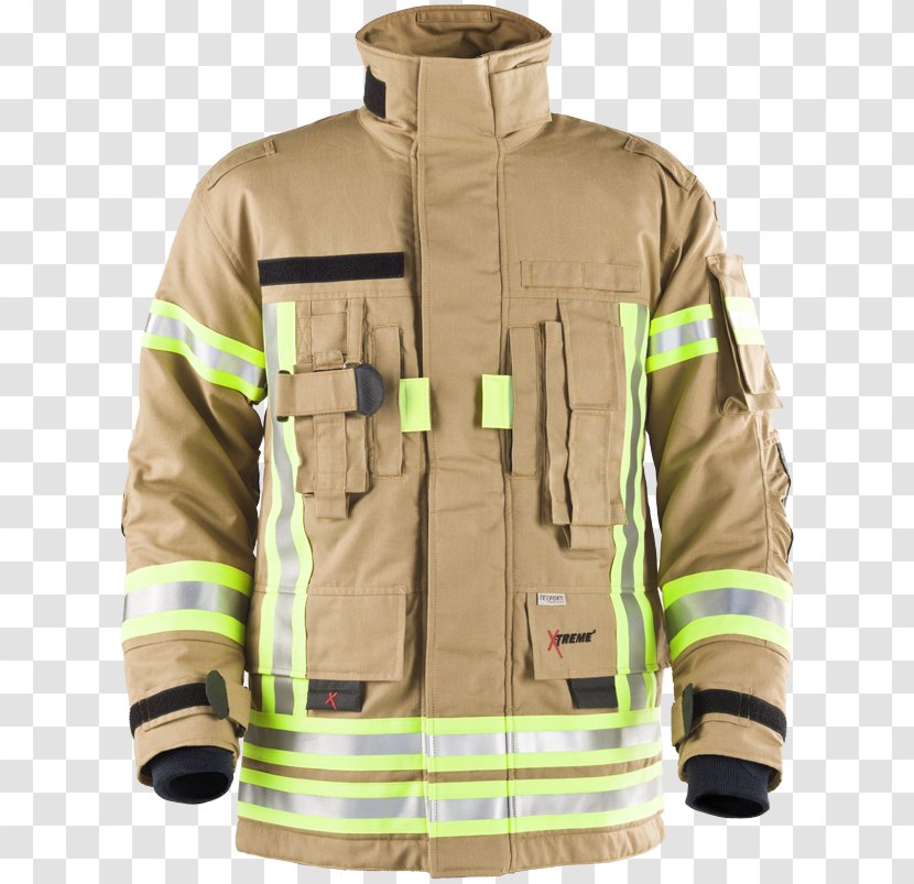 Jacket Firefighter Coat Parka Fire Department - Blouson Transparent PNG