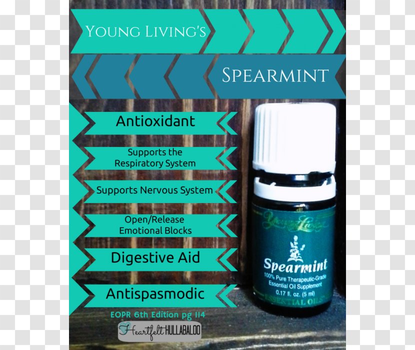 Young Living Essential Oil Mentha Spicata DoTerra - Therapy Transparent PNG