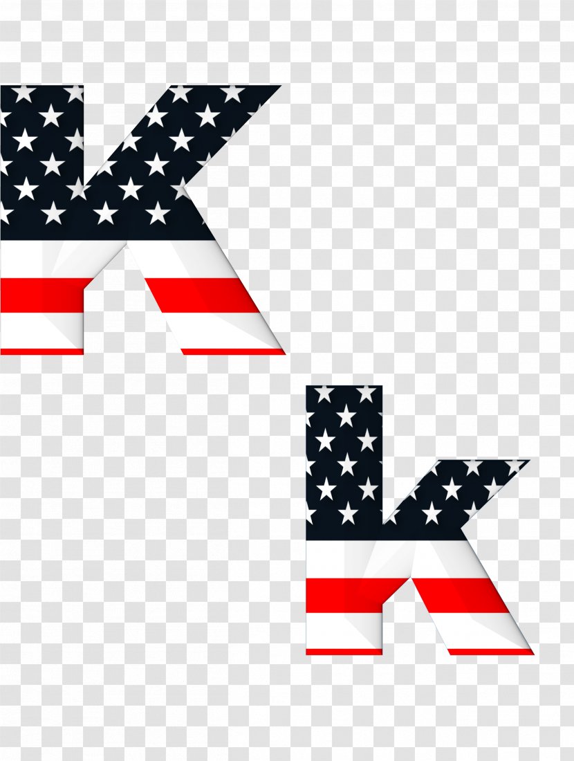 Flag Of The United States Letter Alphabet Font - Point - Abc Transparent PNG
