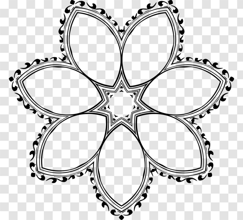 Flower Line Art - Crystal Transparent PNG