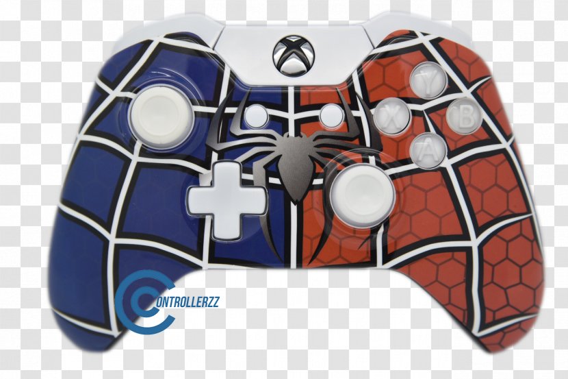 Xbox 360 Controller One Spider-Man Game Controllers - Lacrosse Protective Gear - Spider-man Transparent PNG